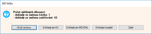 Možnosti řešení rozdílů mezi skladovými doklady.