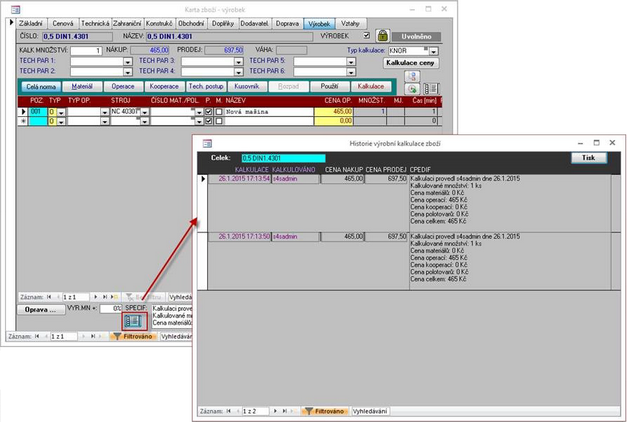 HistorieVyrobnichKalkulaci