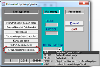 Seznam hromadných akcí pro opravu Příjemky.