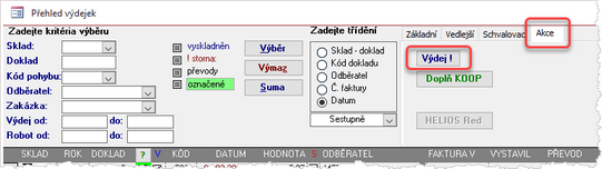 Výkonné tlačítko pro "hromadné" provedení dokladů z aplikace BarMan.