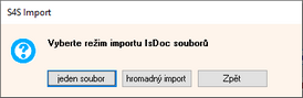 Import ISDOC - vyberte režim importu.